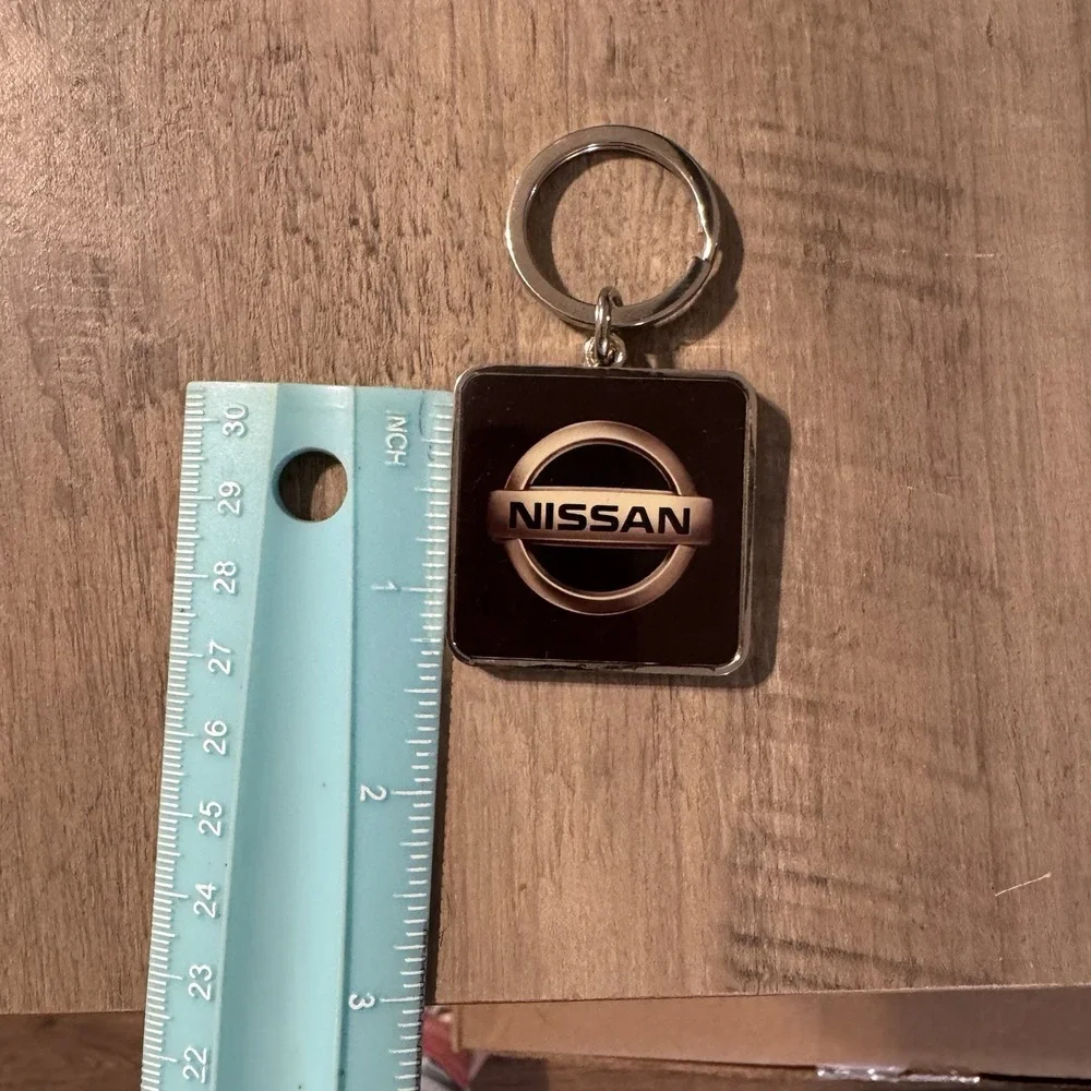 Vintage Nissan Logo Keychain Metal Keyring